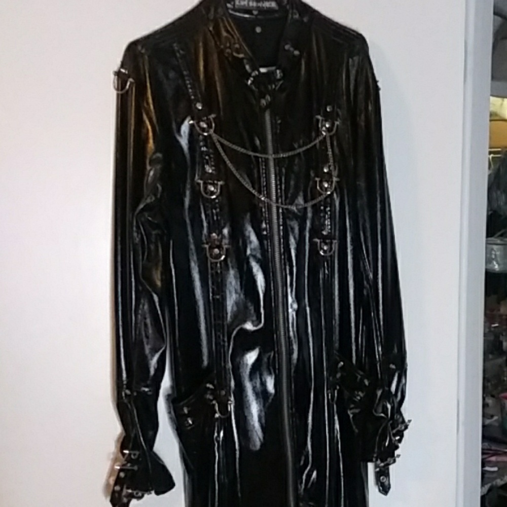 Bondage goth trench coat